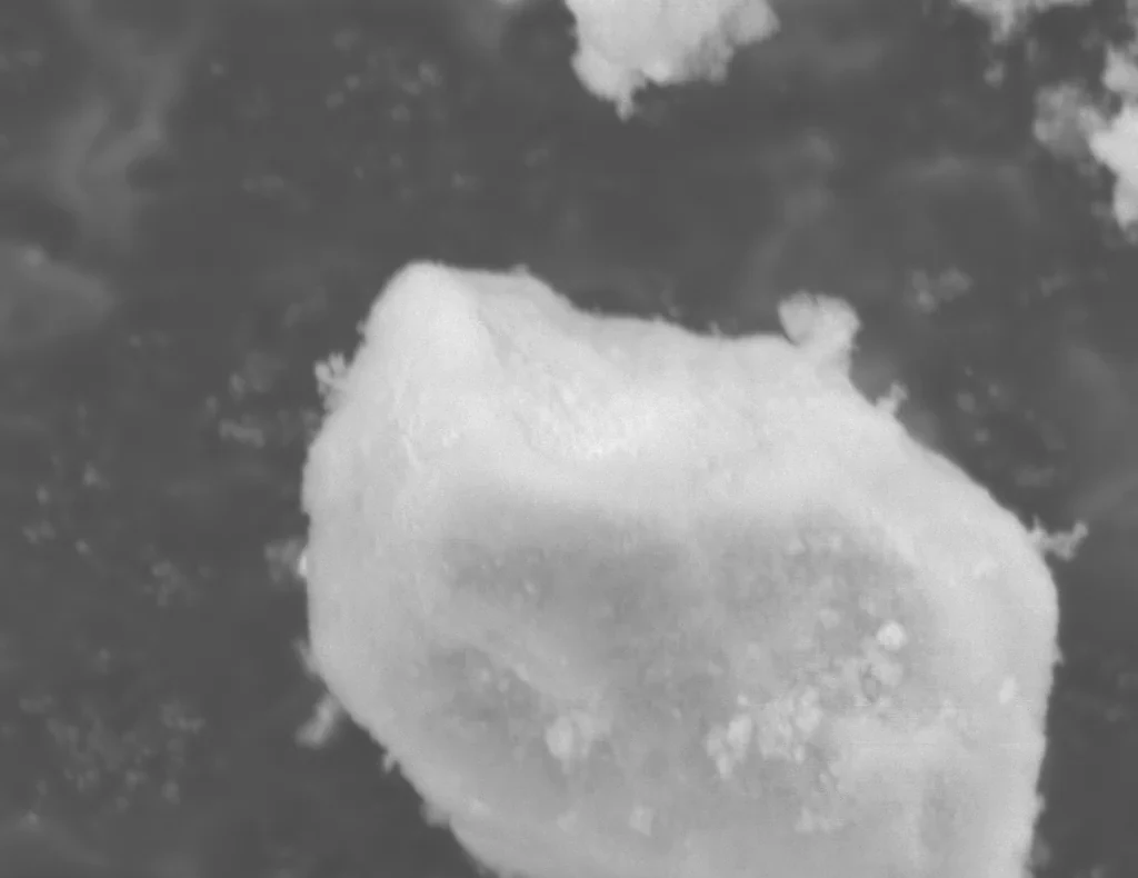 Cropped grayscale particle detail