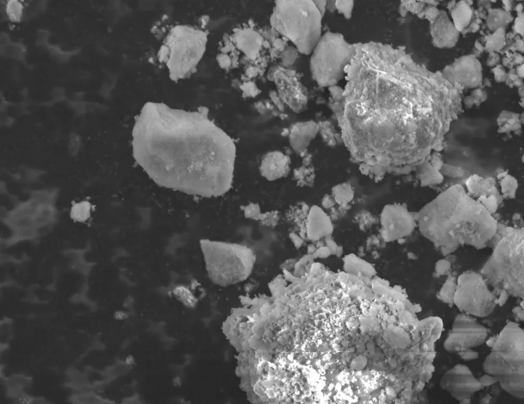 Cropped grayscale particle detail